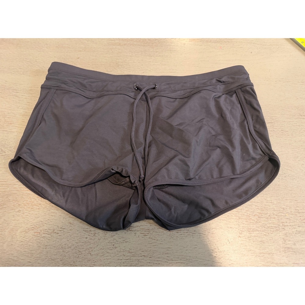 Jag Womens Black Swim Shorts Board Shorts Size Medium JGSB8094 Drawstring Liner